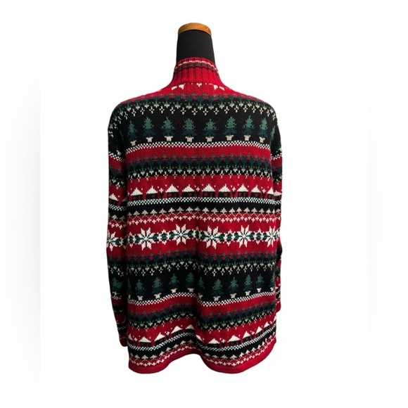 VINTAGE HEIRLOOM COLLECTIBLE Women’s SZ Small Holiday Full Zip Sweater Cardigan - Picture 3 of 10
